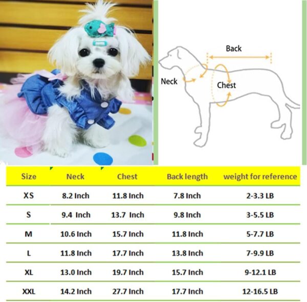 ANIAC Pet Denim Dress with Cute Bow-Knot Comfy Vest Skirt Lace Trim Tutu Summer Spring Clothes for Cats and Small Dogs (Small) - Image 5