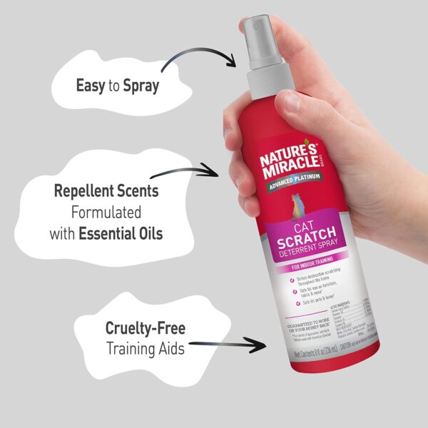 Nature's Miracle Advanced Platinum Cat Scratch Deterrent Spray, 8 Ounces, Discourages Destructive Scratching - Image 5