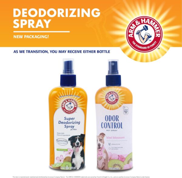 Arm & Hammer for Pets Super Deodorizing Spray for Dogs | Best Odor Eliminating Spray for All Dogs & Puppies | Fresh Kiwi Blossom Scent That Smells Great, 8 Ounces - Image 2