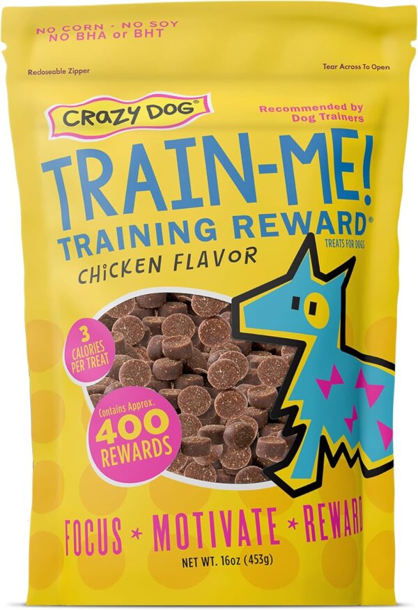 Crazy Dog Train-Me! Training Reward Dog Treats 16 Oz.,Chicken Regular