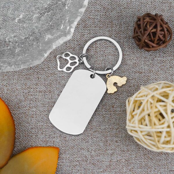 Dog Memorial Keychain Gifts for Loss of Dog Sympathy Gift Dog Bereavement Gifts for Women Men When Tomorrow Starts Without Me Keyring Rainbow Bridge Pet Lovers Memorial Gifts for Dogs Cat Paw Presents - Image 6