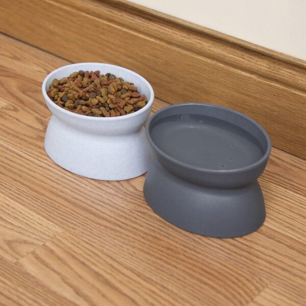 Kitty City Raised Cat Food Bowl Collection/Stress Free Pet Feeder and Waterer and Slow Feed Bowls - Image 5