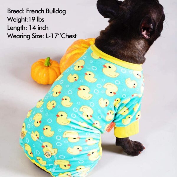 KYEESE Dogs Pajamas Yellow Duck for Small Dogs Soft Material Stretchable Dog Jammies Cat Pajamas Dog Apparel - Image 5