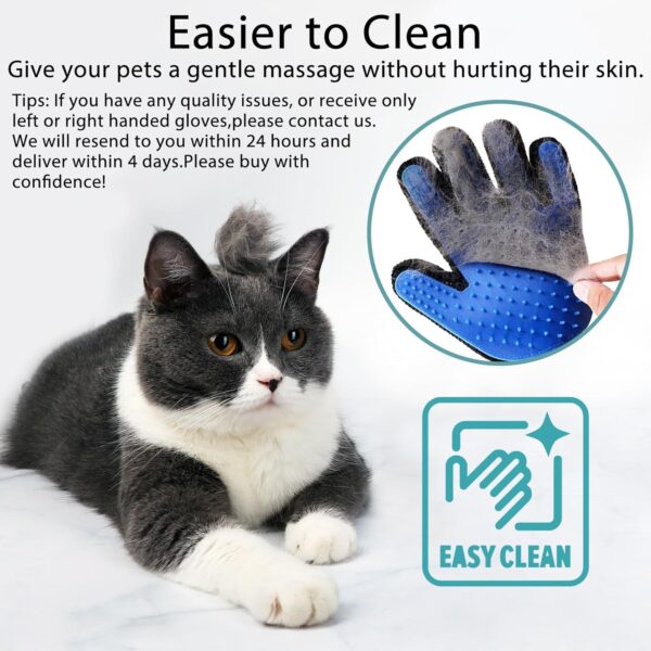 GJEASE Cat Grooming Glove Brush,Pet Hair Remover Tool,Reusable Dog Hair Fur Remover for Carpet,Furniture,Couch,Clothes,Eco-Friendly and High efficiency - Image 3