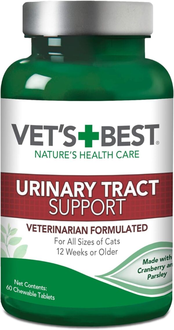 Vet's Best Cat Urinary Tract Support Chewables | Supports A Healthy Urinary Tract in Cats | 60 Chewable Tablets