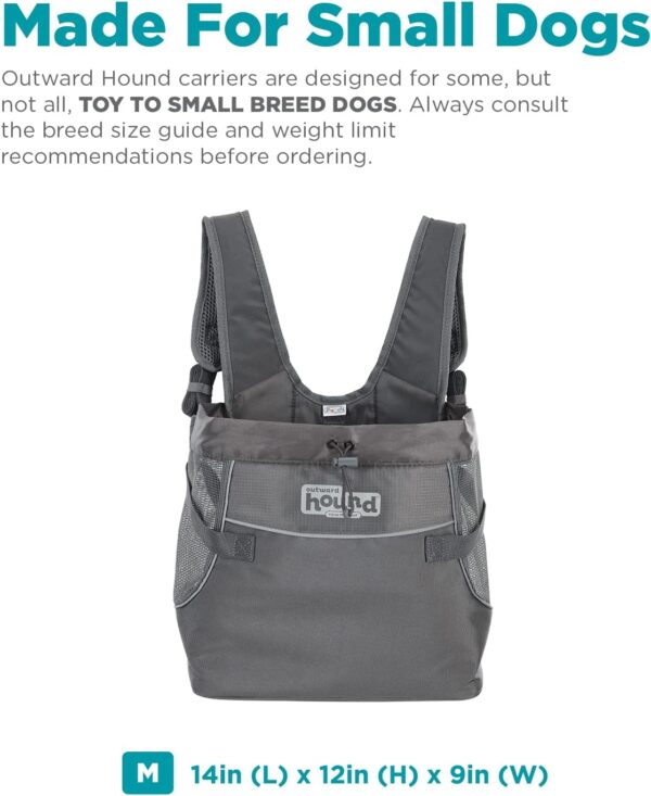 Outward Hound PupPak Dog Front Carrier, Medium, Grey - Image 8