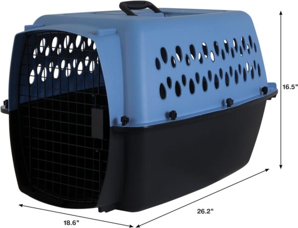 Petmate Pet Porter Fashion Dog Kennel 26", Parisian Blue & Black, for Pets 20-25lbs, Made in USA - Image 5