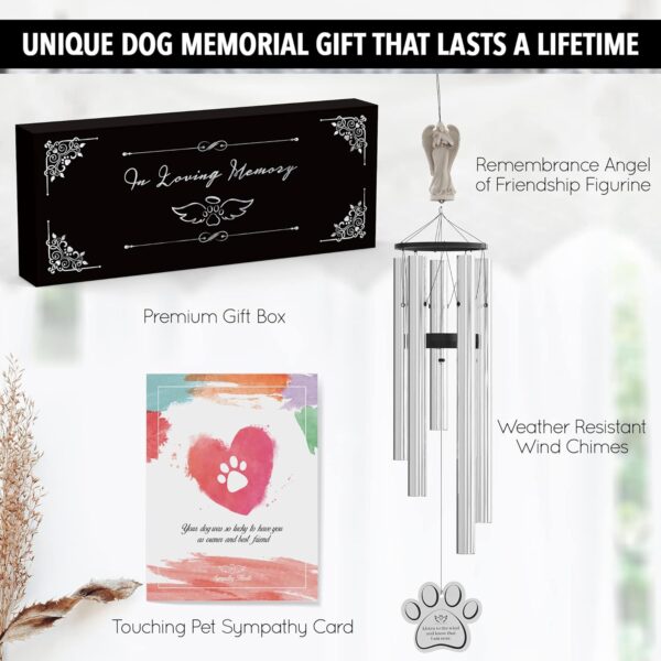 Angel Pet Memorial Wind Chime for Dogs - 34" Dog Memorial Wind Chime, Condolences for Loss of Pet Sympathy Gift, in Memory of Dog Remembrance Gift, Pet Memorial Gifts, Dog Passing Away Gifts - Image 5