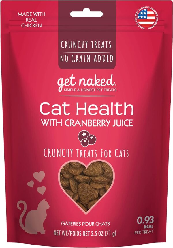 Get Naked Urinary Health Crunchy Treats For Cats, Cranberries, (1 Pouch), 2.5 Oz