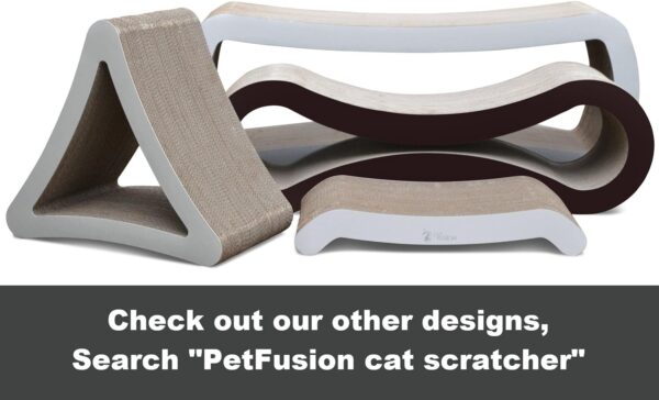 PetFusion Ultimate Cat Scratcher Lounge, Reversible Infinity Style in Multiple Colors. Made from Recycled Corrugated Cardboard, Durable & Long Lasting - Image 9