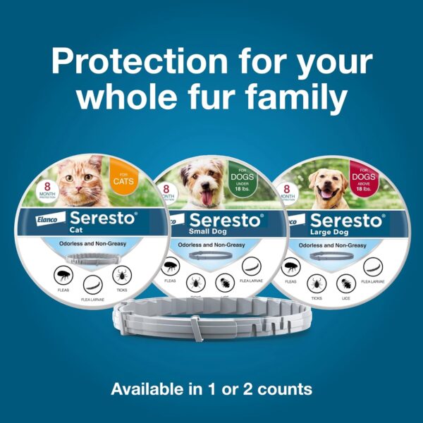 Seresto Large Dog Vet-Recommended Flea & Tick Treatment & Prevention Collar for Dogs Over 18 lbs. | 8 Months Protection - Image 9