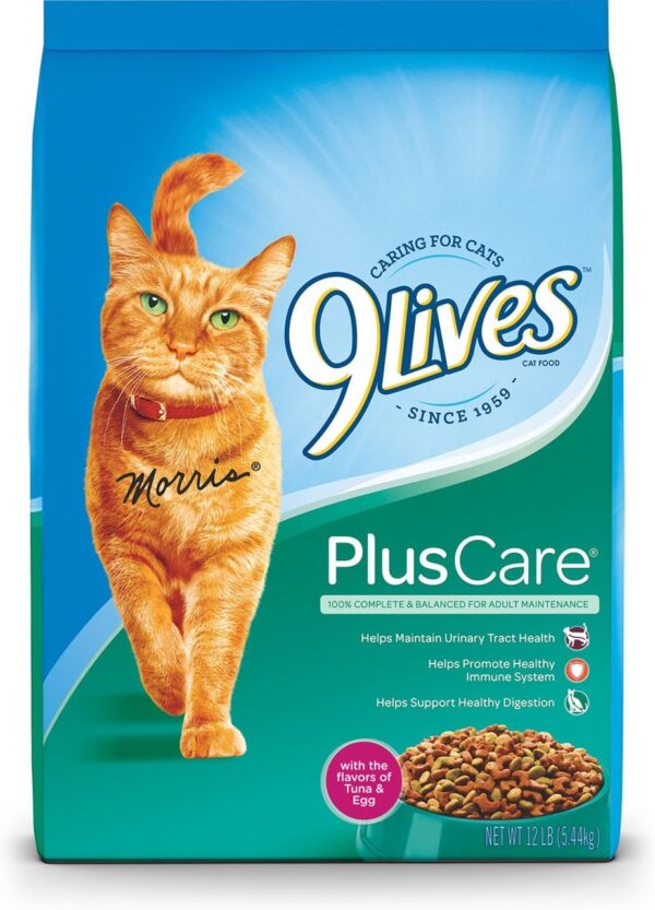 9Lives Plus Care Dry Cat Food, 12 lb. Bag