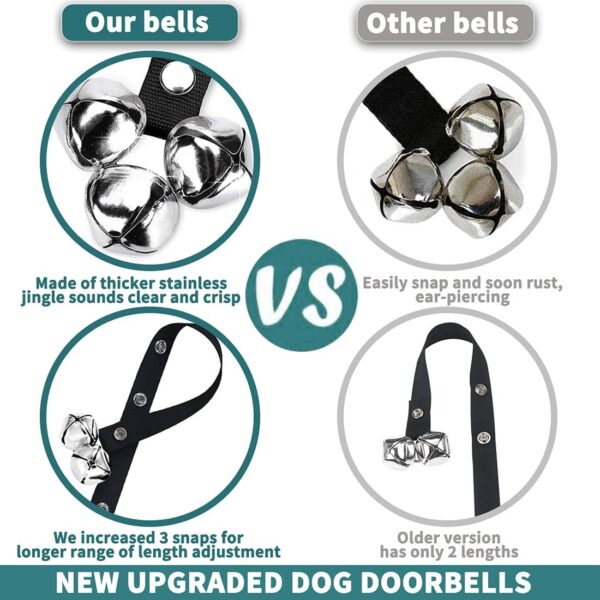 BLUETREE Dog Doorbells Premium Quality Training Potty Great Dog Bells Adjustable Door Bell Dog Bells for Potty Training Your Puppy The Easy Way - 7 Extra Large Loud 1.4 DoorBells - Image 4