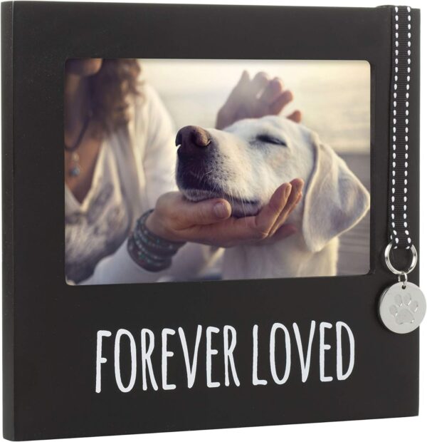 Pearhead Forever Loved Pet Keepsake Picture Frame, Dog Photo Frame for Pet Owners, Dog Memorial Frame, Wall Mount And Tabletop Frame, 4x6 Photo Insert, Black - Image 2