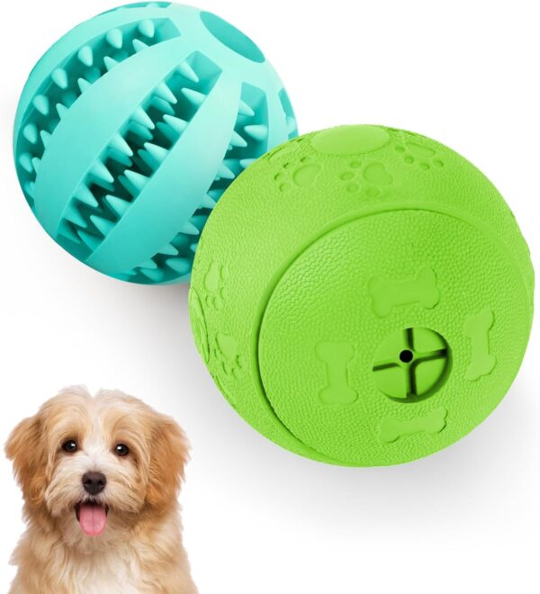 HIPPIH Dog Puzzle Toy 2 Pack, Interactive Dog Toys for Treat Dispensing, Durable Puppy Toys for Teething Small Dogs, Dog Treat Ball for Teeth/Slow Feeder/IQ Training/Playing - Image 9