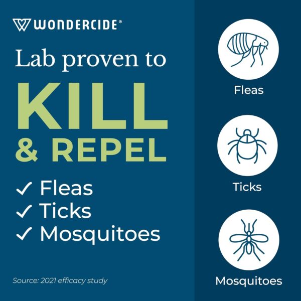 Wondercide - Flea, Tick & Mosquito Spray for Dogs, Cats, and Home - Flea and Tick Killer, Control, Prevention, Treatment - with Natural Essential Oils - Pet and Family Safe - Lemongrass 32 oz - Image 2