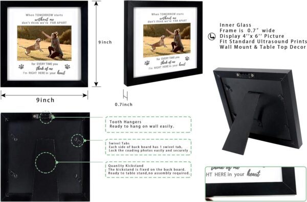 KCRasan Memorial Picture Frame for Pet Loss Gift - Remembrance Frame for Dog or Cat with Sympathy Tribute Keepsake(9x9 frame) - Image 4