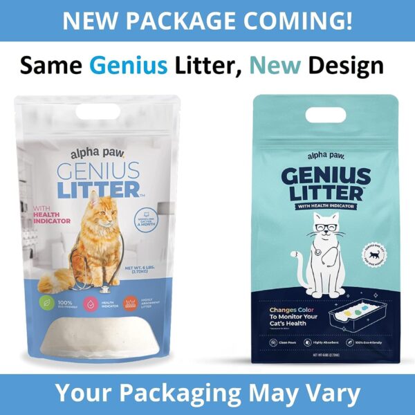 Genius Cat Litter with 5-Color Health Indicator, Non Clumping Lightweight Silica Gel Crystals (6 lbs) | As Seen on Shark Tank | Genius Litter | Alpha Paw - Image 8