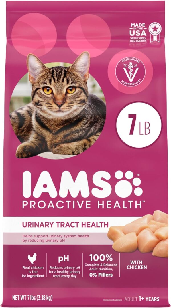 IAMS PROACTIVE HEALTH Adult Urinary Tract Health Dry Cat Food with Chicken, 7 lb. Bag