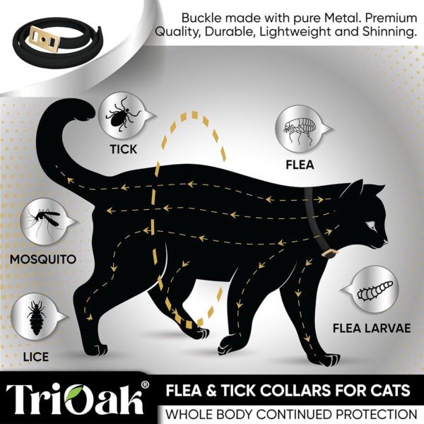 Flea Collar for Cats: 4 Pack Cat Flea Collar - Flea and Tick Collar for Cats - Cat Flea and Tick Collar - Kitten Flea Collar, 4 Pack - Image 2