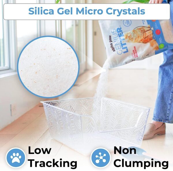 Genius Cat Litter with 5-Color Health Indicator, Non Clumping Lightweight Silica Gel Crystals (6 lbs) | As Seen on Shark Tank | Genius Litter | Alpha Paw - Image 9