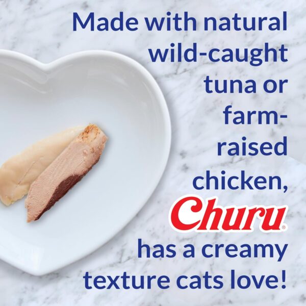 INABA Churu Cat Treats, Grain-Free, Lickable, Squeezable Creamy Purée Cat Treat/Topper with Vitamin E & Taurine, 0.5 Ounces Each Tube, 50 Tubes, Tuna & Chicken Variety - Image 4