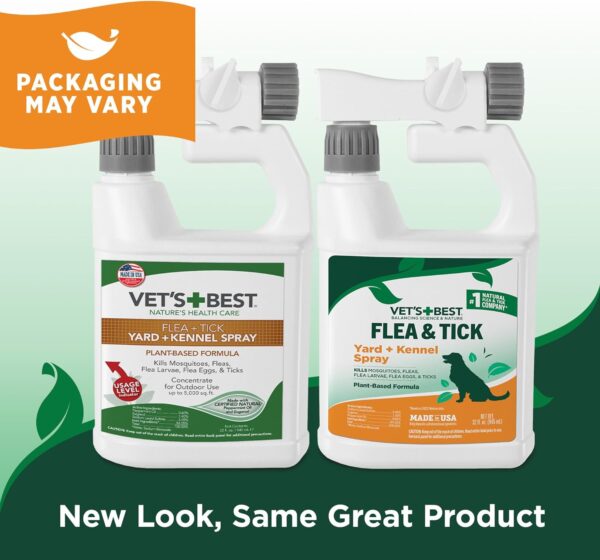 Vet's Best Flea and Tick Yard and Kennel Spray - kills Mosquitoes with Certified Natural Oils - Plant Safe with Ready-to-Use Hose Attachment - 32 oz - Image 3