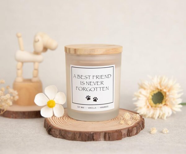 Dog Memorial Gifts for Loss of Dog, Rainbow Bridge Dog Memorial Gifts, Pet Loss Sympathy Gift, Cat Memorial Gifts - Vanilla Scented Candle - Image 3