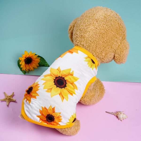 5 Pieces Dog Shirts Pet Printed Puppy Clothes Soft Dog Sweatshirt Pullover Dog T Shirts Summer Puppy Clothes Dog Outfits for Small Medium Dogs and Cats Apparel (Small) - Image 7