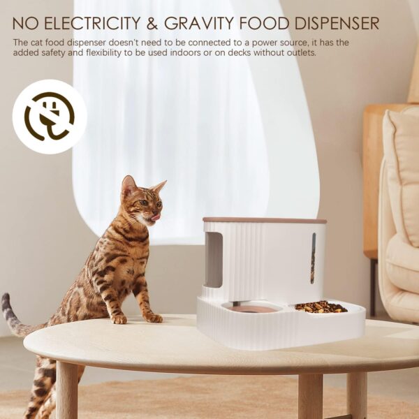 Gravity Pet Feeder and Water Dispenser Set, Automatic Cat Food Dispenser, Automatic Pet Feeder and Water Dispenser 2 in 1Suitable for Tracing Dogs and Pets - Image 3