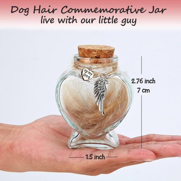 Memorial Bottle for Pet Hair, Keepsake Box for Pet Memorial Gifts, Dog Memorial Gifts, Dog Memorial Gifts for Loss of Dog, Loss of Dog Sympathy Gift, Dog Cat Keepsake Fur, Pet Memorial Urn - Image 3