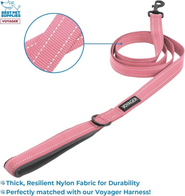 Best Pet Supplies Voyager Adjustable Dog Harness Leash Set with Reflective Stripes for Walking Heavy-Duty Full Body No Pull Vest with Leash D-Ring, Breathable All-Weather - Harness (Pink), S - Image 3