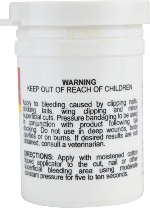 Kwik Stop Styptic Powder For Dogs, Cats, and Birds, Fast-Acting Blood Stop Powder For Pets, Quick Stop Bleeding Powder For Dog Nail Clipping and Minor Cuts, 0.5 oz. - Image 6