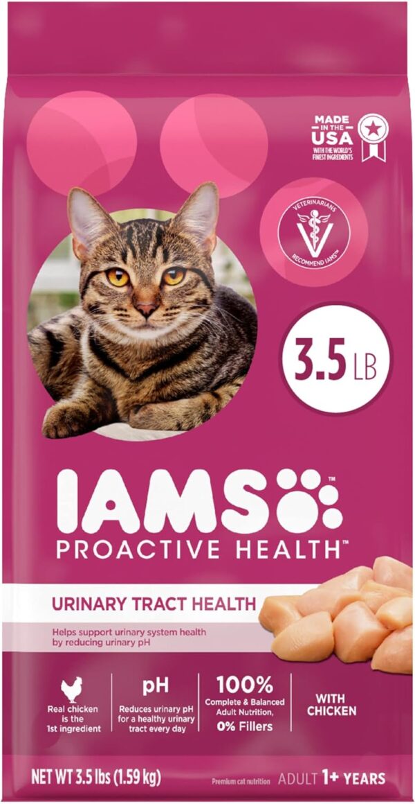 IAMS Proactive Health Adult Urinary Tract Healthy Dry Cat Food with Chicken, 3.5 lb. Bag