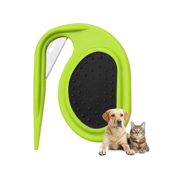 1PCS Pet Knotting Comb, Knotting Comb for Cats, Multifunctional Knooting Comb for Dog, Cat Dog Knot Remover, Grooming Comb for Dogs and Cats, Pet Knotting Comb for Medium to Long Hairs, Green