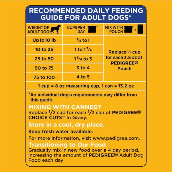 Pedigree Complete Nutrition Adult Dry Dog Food Roasted Chicken, Rice & Vegetable Flavor Dog Kibble, 18 lb. Bag - Image 5