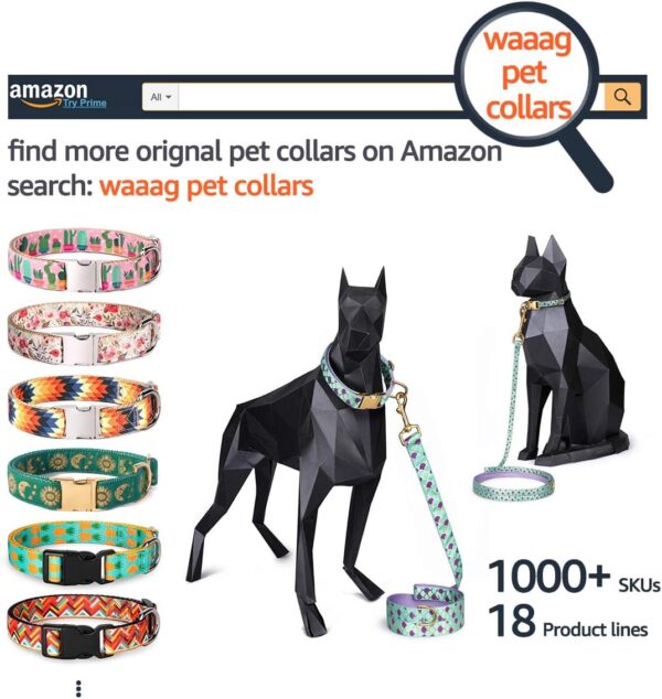 Gold Moons and Stars Safety Breakaway Cat Collar, Glow in The Dark (Standard 9"-15" Neck, Black) - Image 7