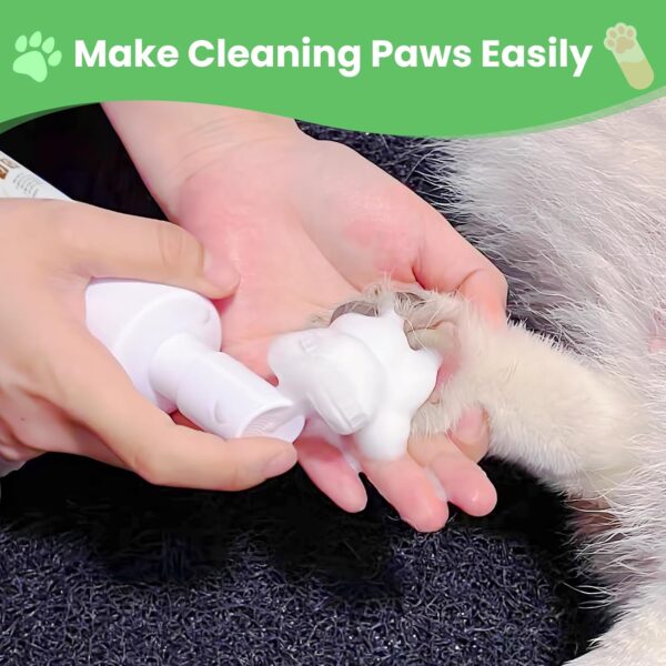 Dog Paw Care Kit | Dog Paw Cleaner for Dogs & Cats (6.8oz) | Dandelion No Rinse Clean Paws Foaming Cleanser | Pet Paw Cleaner Foot Washer w/Natural Lick Safe Dog Paw Pad Blam Stick(2.4 oz) - Image 3