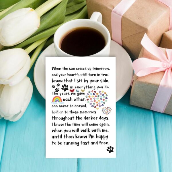 Dog Loss Card for Dog Owner, Pet Loss Sympathy Card for Dog Cat, Dog Memorial Gifts for Loss of Dog, Pet Memorial Gifts, Sympathy Gifts for Loss of Dog, Pet Remembrance Gift, Pet Loss Gifts - Image 5