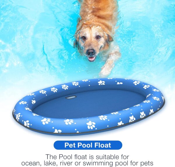 Pet Soft Dog Float Raft - Inflatable Dog Swimming Float for Summer (Paws) - Image 2