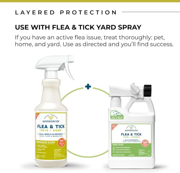 Wondercide - Flea, Tick & Mosquito Spray for Dogs, Cats, and Home - Flea and Tick Killer, Control, Prevention, Treatment - with Natural Essential Oils - Pet and Family Safe - Lemongrass 32 oz - Image 5