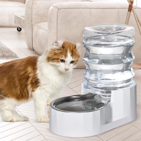 RIZZARI Automatic 5L Pet Waterer, Gravity Stainless Steel Water Dispenser, 100% BPA-Free, Large Capacity Water Feeder for Cats and Small and Medium-Sized Dogs - Image 7