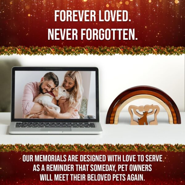 Rainbow Bridge Dog Memorial Gifts, Pet Memorial - I'll Meet You at The Rainbow Bridge - Pet Loss Gifts, Bereavement, Sympathy Keepsake Dog Mom, Dog Dad for Loss of Pet (Dog and Family) - Image 3