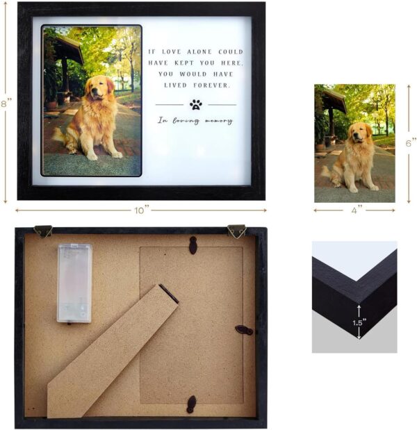 Pet Memorial Gift Memorial Picture Frame for Loss of Dog or Cat Black - Image 5