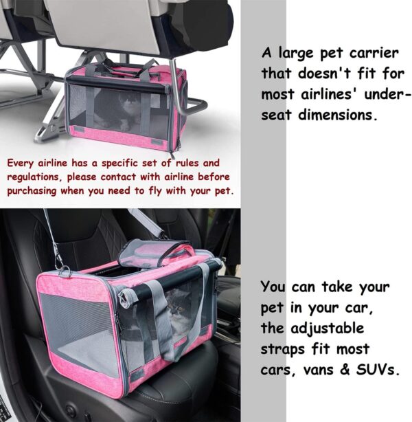 Pet Carrier for Large and Medium Cats, Soft-Sided Pet Carrier for Big Medium Cats and Puppy Dog Carriers Cat Carriers, Pet Privacy Protection Travel Carrier - Image 5