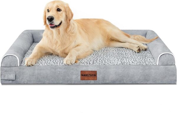 Large Dog Bed Orthopedic Washable: Beds Bolster XL Bed Large Big Dogs Memory Foam Couch Sofa Waterproof with Removable Cover