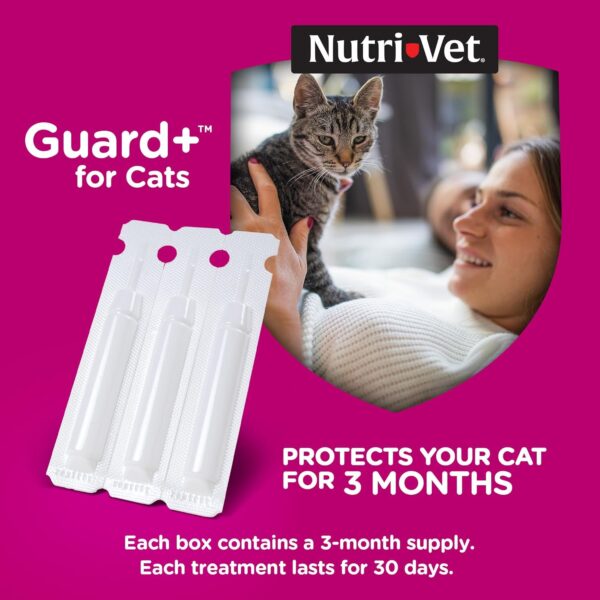 Nutri-Vet Guard+ for Cats - Flea & Tick Prevention for Cats 1.5 lbs and Up - Waterproof - 30 Days of Protection - 3 Month Supply - Image 6