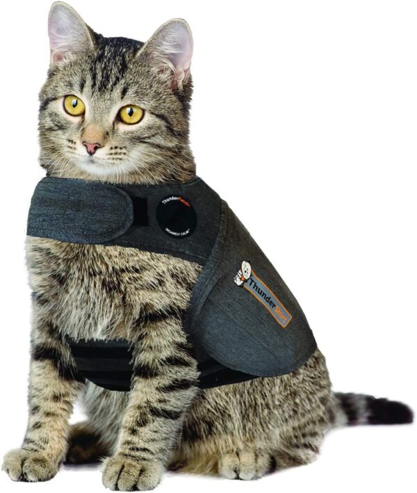 Thundershirt Classic Cat Anxiety Jacket, Heather Gray, Medium (9 to 13 lbs), THU-009