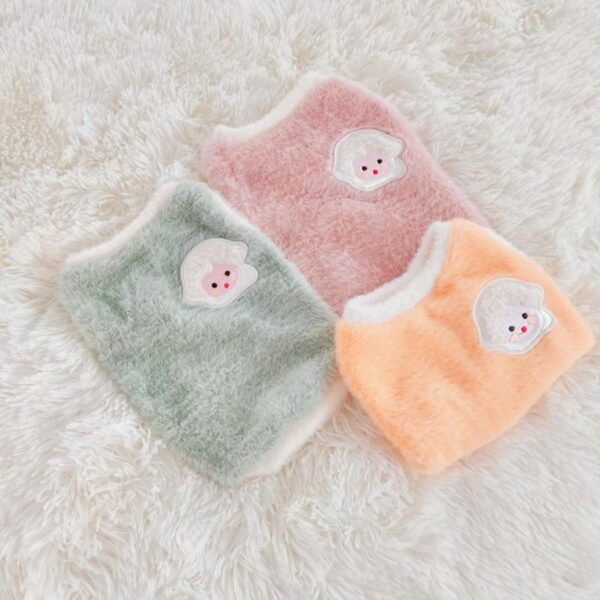 Cute Cat Coat Warm Cozy Pet Apparel No Sleeve Soft Relief Sheep Pattern Dogs Puppy Dress Outfit Cat Clothes for Kittens Cat Clothes for Cats Only Female (Medium, Pink) - Image 3