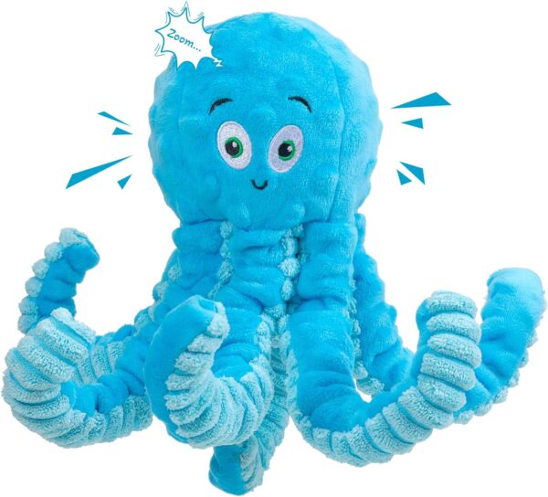 Dog Toys for Aggressive Chewers Indestructible Squeaky Dog Toys Octopus-Tug of War Dog Toys for Large Breed Tough Interactive Stuffed Dog Chew Toys for Puppies Small & Large Dogs